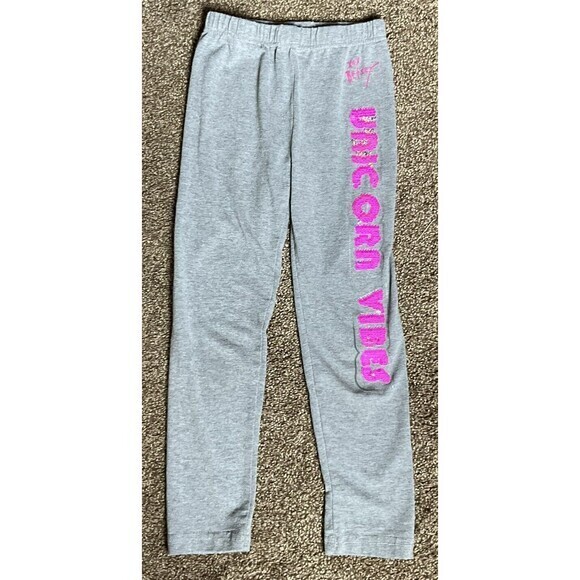 Betsey Johnson Unicorn Vibes Gray Leggings Size 6 - Picture 1 of 4
